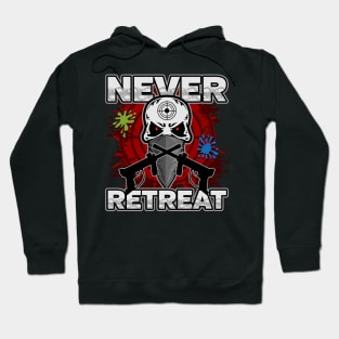 Paintball Skull Never Retreat Hoodie